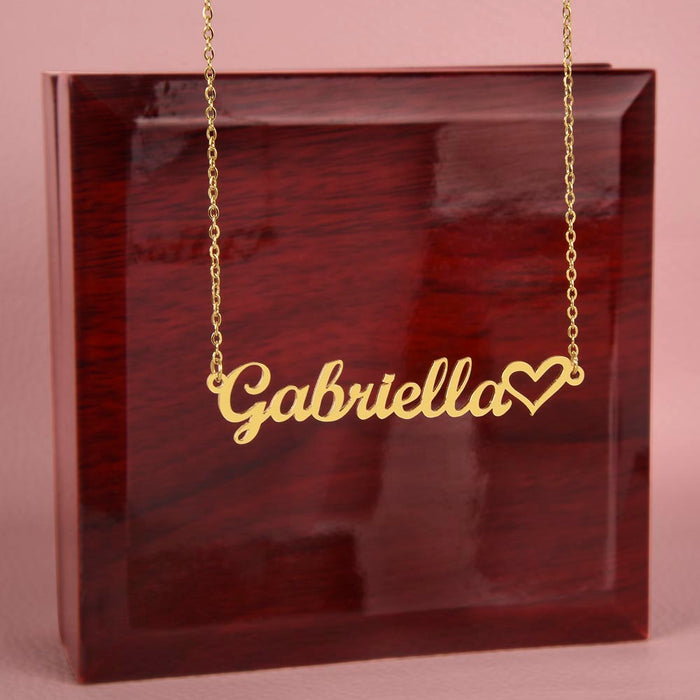 Name Necklace + Heart