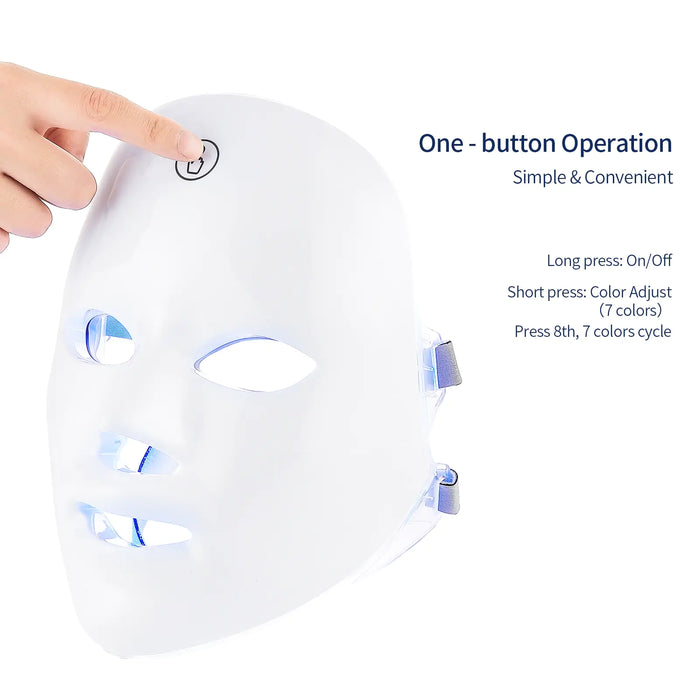 Wireless LED Light Photon Therapy Facial Mask